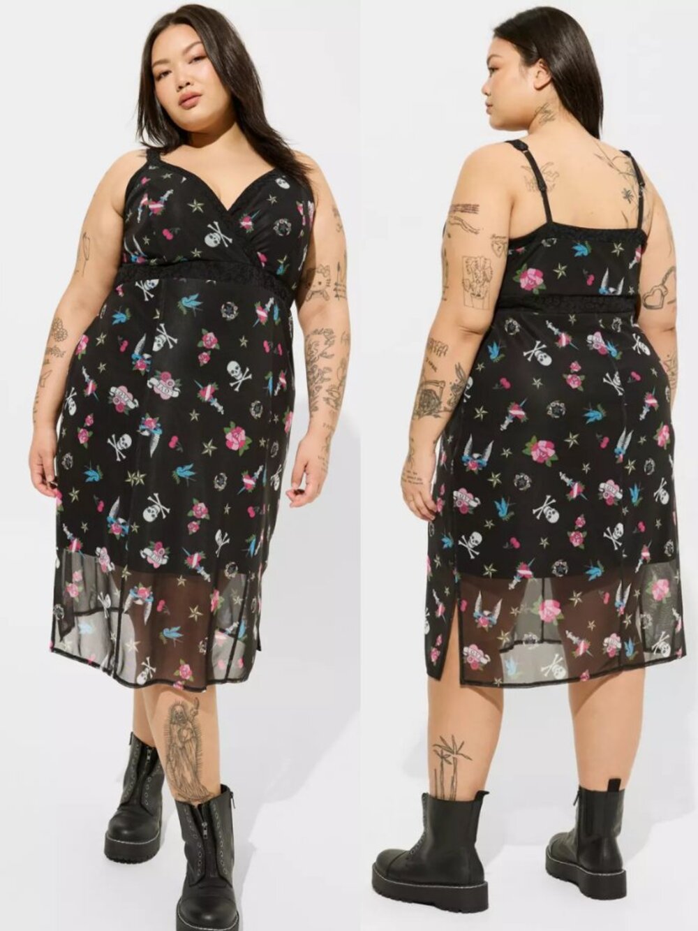 NEW Torrid 4 Betsey Johnson Tattoo Midi Dress 4X 26